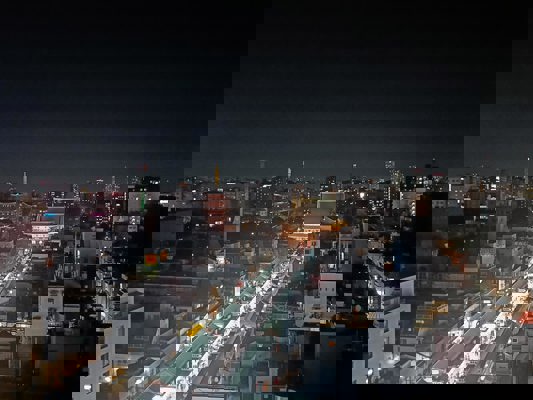 Night view of Nakamise Street