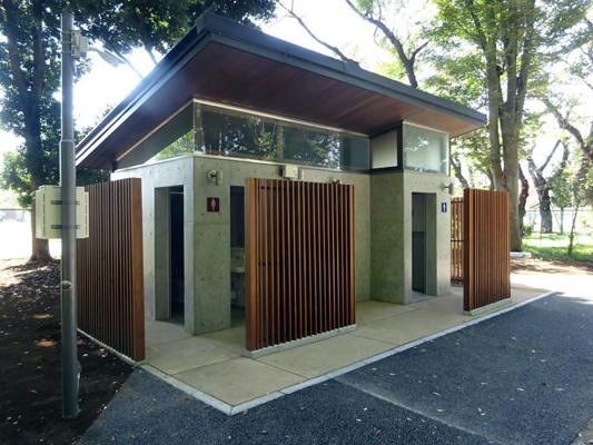 Public toilets in a park