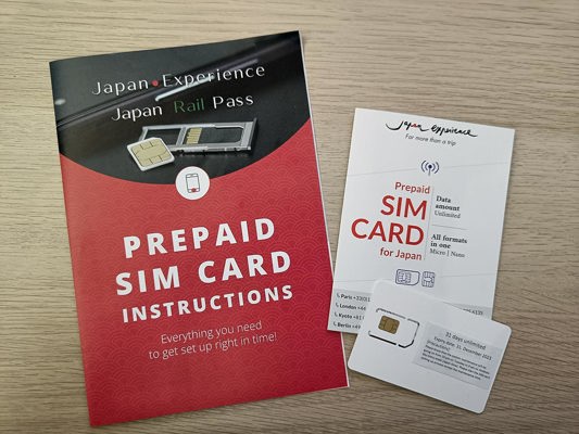 Japan Experience SIM card