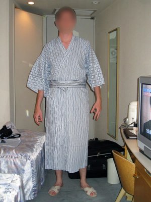 Hotel attire for going to the baths