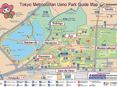 Map of Ueno Park