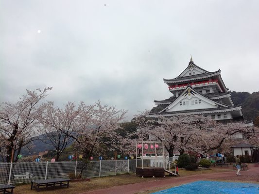 Atami Castle during Hanami