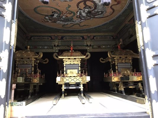 The 3 transportable temples of Shinyosha