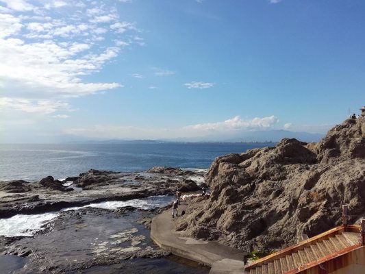 Vue depuis les grottes d'Iwaya