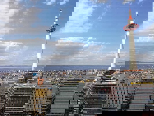 Panorama from the roof of Kyoto Station