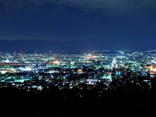 View of Kyoto at night