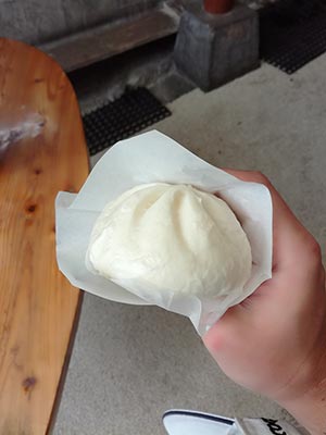 Pork fritter cooked in spring water