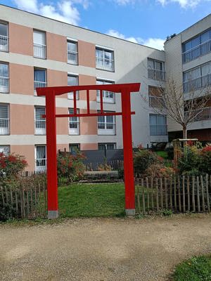 Torii and bench
