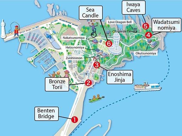 Enomshima visit map