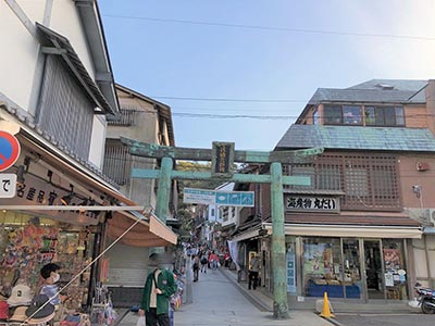 Bronze Torii and Nakamise Street