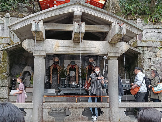 Otowa waterfall with the 3 waters