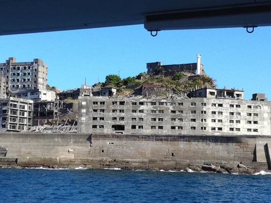 Buildings on Hashima Island