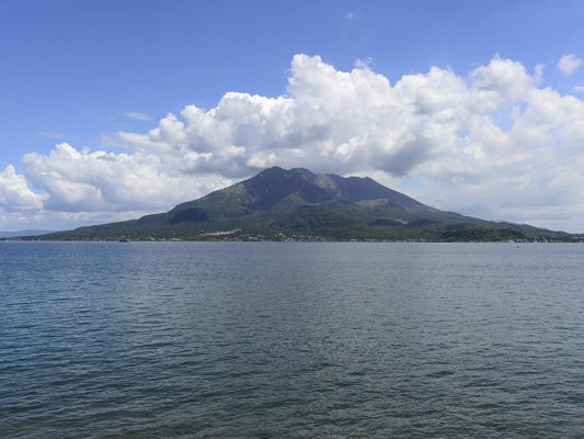 Sakurajima from the waterfront