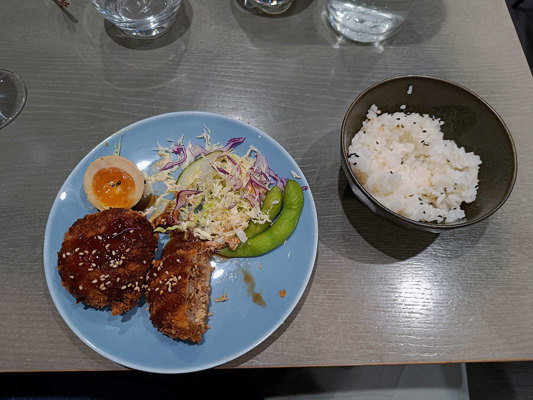 Dish: Menchi-katsu (minced meat with breadcrumbs)