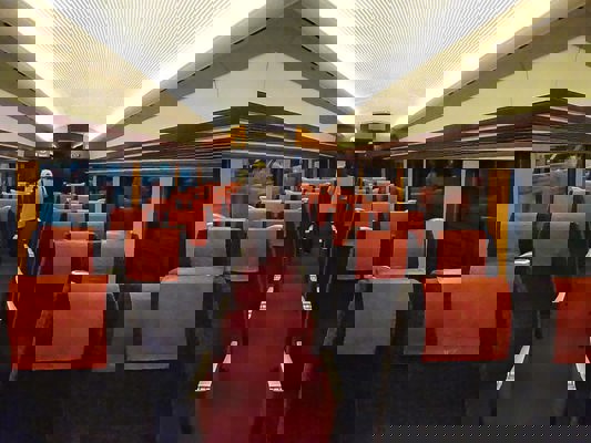 Interior of the Limited Express Romance Car